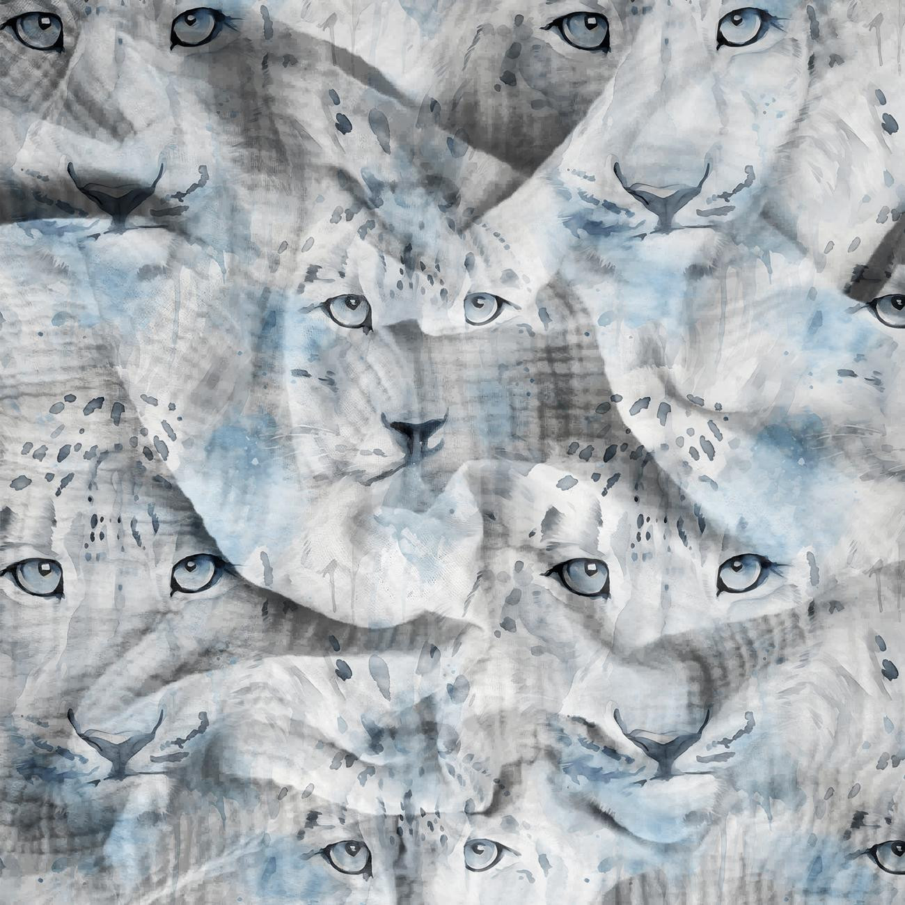 SNOW LEOPARD WZ. 2 - Muślin bawełniany