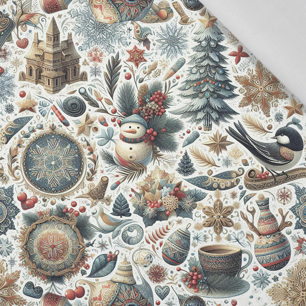 Vintage Christmas wz.22 - tkanina bawełniana