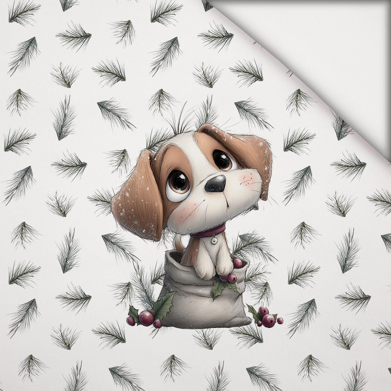 WINTER ANIMALS wz.20 - PANEL (60cm x 50cm) lekka dzianina drapana