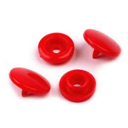 Napy KAM, zatrzaski plastikowe 12mm - czerwone 10kpl
