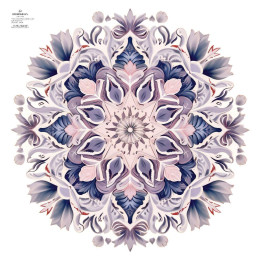 WATERCOLOR FLORAL WZ. 1 - duży panel na spódnicę z koła
