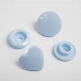 Napy KAM serca12mm - baby blue 10kpl