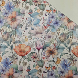 PASTEL FLOWERS WZ.12 (46 cm x 50 cm) - gruba ekoskóra tłoczona