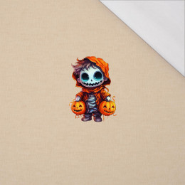 Skeleton and pumpkin cute halloween wz. 8  - panel (60cm x 50cm) SINGLE JERSEY 
