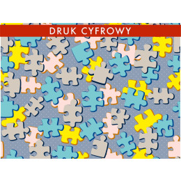 PUZZLE / szaro-niebieskie - Jersey wiskozowy WE210