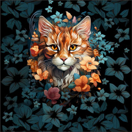 ANIMALS MANDALA wz.12 (cat) - panel (60cm x 50cm) 