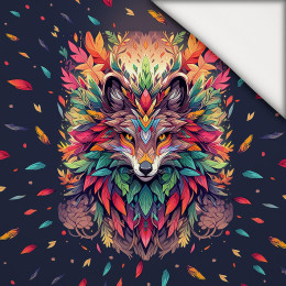 ANIMALS MANDALA wz.1 (fox) - panel (75cm x 80cm)  Hydrofobowa dzianina drapana 