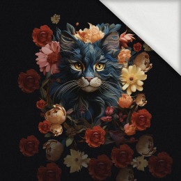 ANIMALS MANDALA wz.7 (cat) - PANEL (75cm x 80cm) dzianina pętelkowa z elastanem ITY