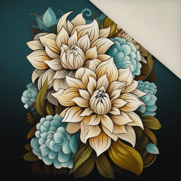 BOUQUET OF FLOWERS WZ.4 - panel (60cm x 50cm) - Welur tapicerski