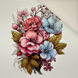 BOUQUET OF FLOWERS WZ.8 - panel (60cm x 50cm) - Welur tapicerski