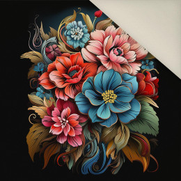 BOUQUET OF FLOWERS WZ.1 - panel (60cm x 50cm) - Welur tapicerski
