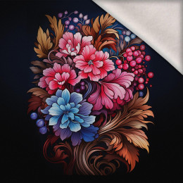 BOUQUET OF FLOWERS WZ.3 - panel (60cm x 50cm) dzianina drapana z elastanem ITY