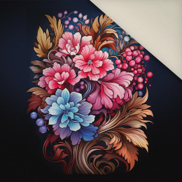 BOUQUET OF FLOWERS WZ.3 - panel (60cm x 50cm) - Welur tapicerski
