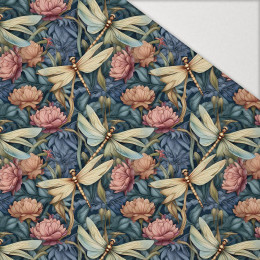 Butterfly & Flowers wz.11 - Hydrofobowa dzianina drapana 