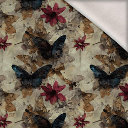 Butterfly & Flowers wz.14 - dzianina drapana z elastanem ITY