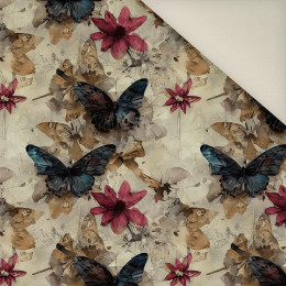 Butterfly & Flowers wz.14- Welur tapicerski