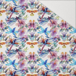 Butterfly & Flowers wz.16 - Hydrofobowa dzianina drapana 