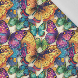Butterfly & Flowers wz.17 - tkanina bawełniana