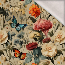 Butterfly & Flowers wz.9 - dzianina drapana z elastanem ITY