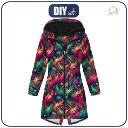 PARKA DAMSKA (ANNA) - COLORFUL FEATHERS - zestaw do uszycia