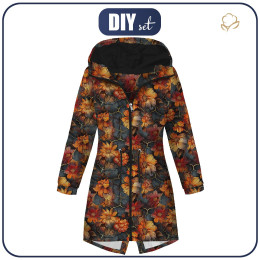 PARKA DAMSKA (ANNA) - DENIM FLOWERS wz.2 - zestaw do uszycia