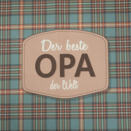 Der beste Opa der Welt/ krata retro- panel tkanina bawełniana (50cmx75cm)