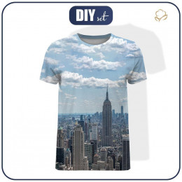 10% T-SHIRT MĘSKI - NEW YORK - single jersey XXXL