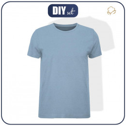 T-SHIRT MĘSKI - B-06 - SERENITY / błękitna - single jersey