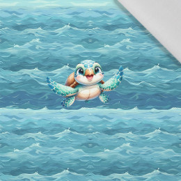 TURTLE (SEA ANIMALS WZ. 1) - PANEL (60cm x 50cm) tkanina bawełniana