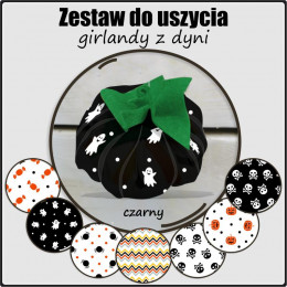 Girlanda z dyń / czarny - Zestaw 