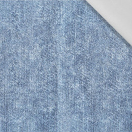 PRZECIERANY JEANS (niebieski) - tkanina bawełniana