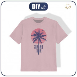 T-SHIRT DZIECIĘCY - SUMMER TIME / róż - single jersey