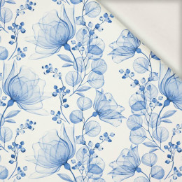 KWIATY wz. 4 (classic blue) - tkanina wiskozowa