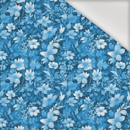 TRANQUIL BLUE / FLOWERS - batyst wiskozowy