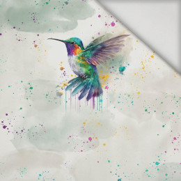 WATERCOLOR HUMMINGBIRD - PANEL (75cm x 80cm) lycra 300g