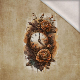 STEAMPUNK CLOCK - PANEL (75cm x 80cm) dzianina drapana z elastanem ITY