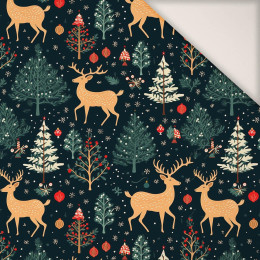 CHRISTMAS FOREST - PERKAL tkanina bawełniana