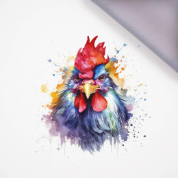 WATERCOLOR ROOSTER - PANEL (75cm x 80cm) softshell