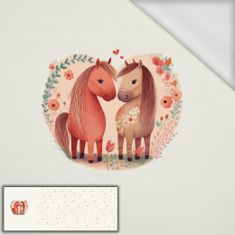 HORSES IN LOVE - panel panoramiczny dzianina pętelkowa (60cm x 155cm)