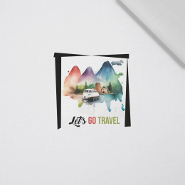 LET'S GO TRAVEL - PANEL (40cm x 40cm) tkanina bawełniana