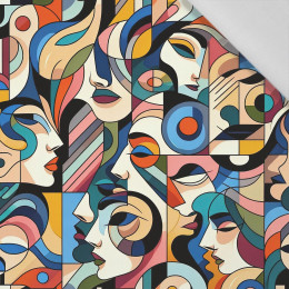 50cm FACES WZ. 2 - tkanina bawełniana