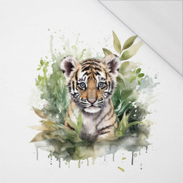 WATERCOLOR TIGER - PANEL (60cm x 50cm) SINGLE JERSEY