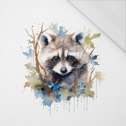 WATERCOLOR RACCOON WZ. 1 - panel (75cm x 80cm) SINGLE JERSEY