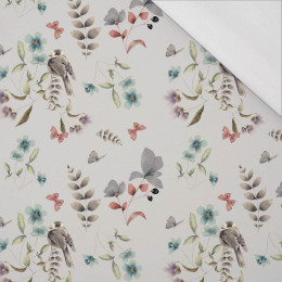 BIRDS AND BUTTERFLIES (INTO THE WOODS) - organiczna single jersey 