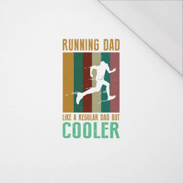 RUNNING DAD / biały - PANEL (60cm x 50cm) SINGLE JERSEY