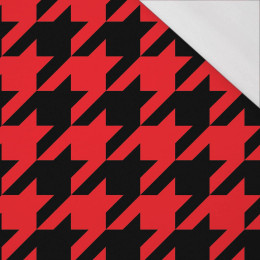 CZARNA PEPITKA (duża) / czerwony - single jersey 120g