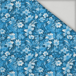 TRANQUIL BLUE / FLOWERS - tkanina szybkoschnąca