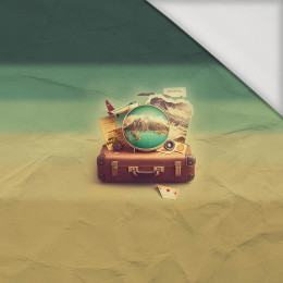 TRAVEL TIME WZ. 2 - panel (40cm x 40cm) jersey wiskozowy 