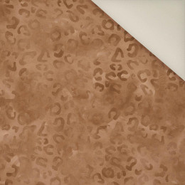 100cm CĘTKI / brązowy (PANTERY ŚNIEŻNE)- Welur tapicerski