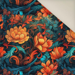 VINTAGE CHINESE FLOWERS WZ. 2- Welur tapicerski